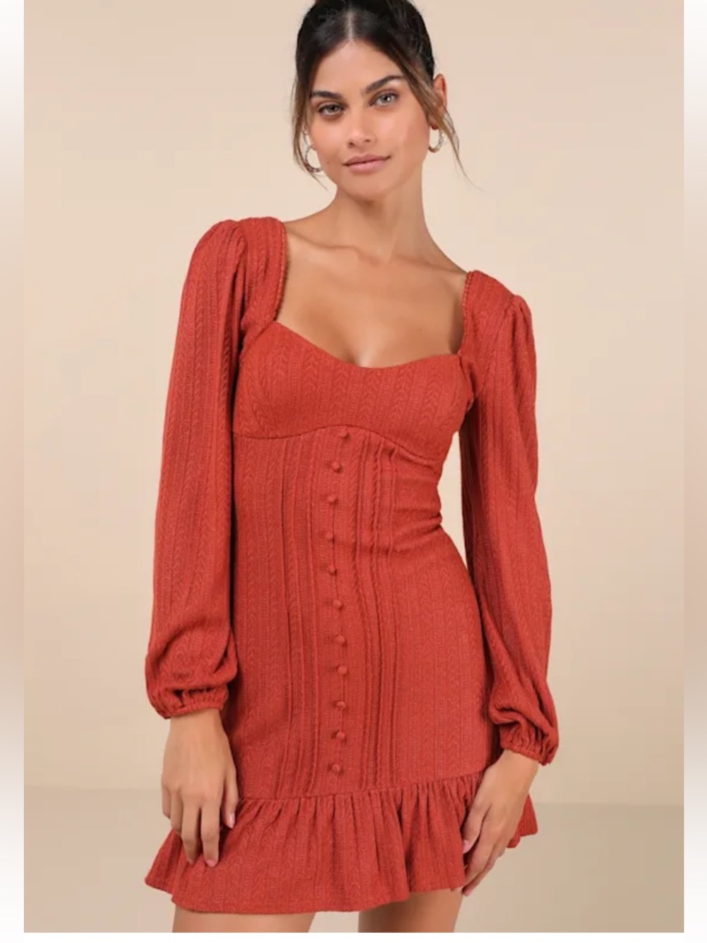 Lulus knit long sleeve mini dress